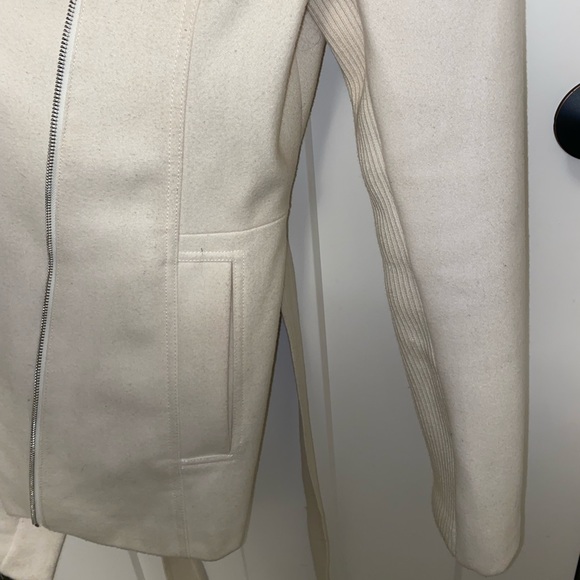Ivory Wool Blend Coat - Picture 3 of 5